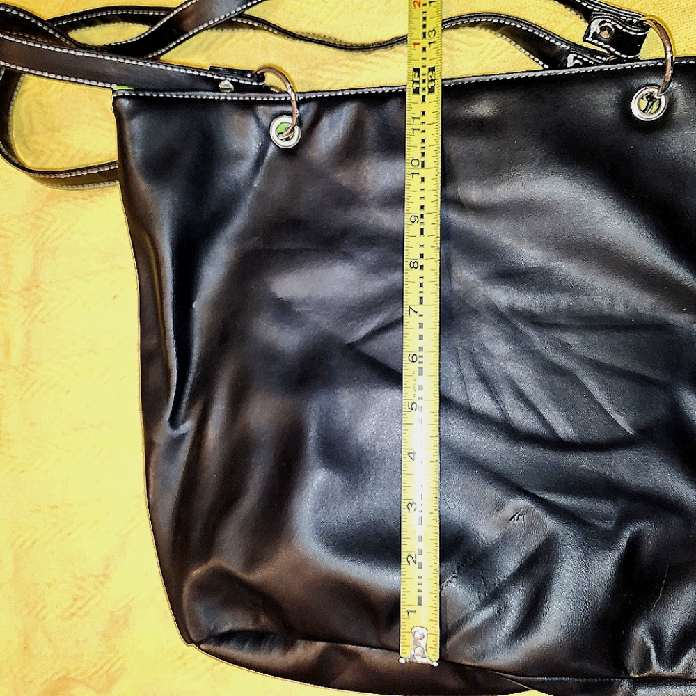 Disney Black and Green Tinker Bell Tote Faux Leather Bag - Picture 13 of 13